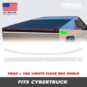 Ppf-tl-10001 Originmotorsports For 2024-2025 Cybertruck Front Light Bar Tail Lights Ppf Clear Bra Film Cover #2