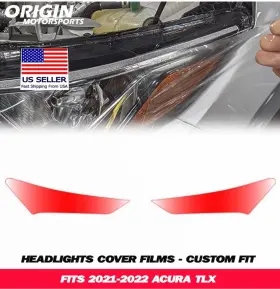 Ppfht-10013 Originmotorsports Precut Headlights Protection Clear Covers Bra Film Kit Ppf Fits 2021-2022 Tlx
