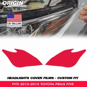 Ppfht-11715 Originmotorsports Precut Headlights Protection Clear Covers Bra Film Kit Fits 2012-2015 Prius Five