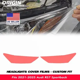 Ppfht-30038 Originmotorsports Precut Headlights Protection Clear Covers Bra Fits 2021-2025 Audi Rs7 Sportback