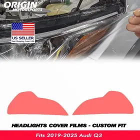 Ppfht-30039 Originmotorsports Precut Headlights Protection Clear Covers Bra Film Kit Fits 2019-2025 Audi Q3