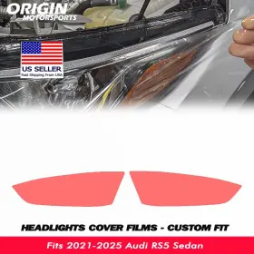 Ppfht-30041 Originmotorsports Precut Headlights Protection Clear Covers Bra Film Fits 2021-2025 Audi Rs5 Sedan