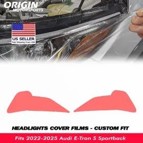 Ppfht-30044 Originmotorsports Precut Headlights Protection Clear Covers Fits 2022-25 Audi E-tron S Sportback