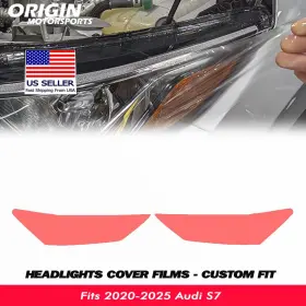 Ppfht-30045 Originmotorsports Precut Headlights Protection Clear Covers Bra Film Kit Fits 2020-2025 Audi S7