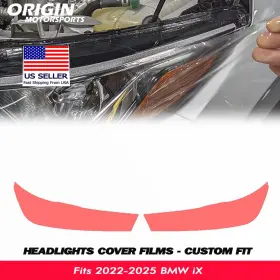 Ppfht-30063 Originmotorsports Precut Headlights Protection Clear Covers Bra Film Kit Ppf Fits 2022-2025 Bmw Ix