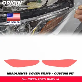 Ppfht-30064 Originmotorsports Precut Headlights Protection Clear Covers Bra Film Kit Ppf Fits 2022-2025 Bmw I4