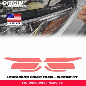 Ppfht-30072 Originmotorsports Precut Headlights Protection Clear Covers Bra Film Kit Ppf Fits 2023-2025 Bmw X7