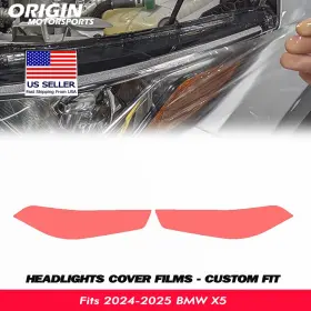 Ppfht-30081 Originmotorsports Precut Headlights Protection Clear Covers Bra Film Kit Ppf Fits 2024-2025 Bmw X5