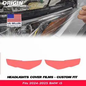 Ppfht-30082 Originmotorsports Precut Headlights Protection Clear Covers Bra Film Kit Ppf Fits 2024-2025 Bmw I5