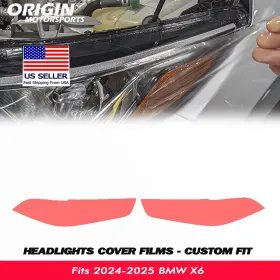 Ppfht-30087 Originmotorsports Precut Headlights Protection Clear Covers Bra Film Kit Ppf Fits 2024-2025 Bmw X6 Ppfht-30087 Originmotorsports Precut Headlights Protection Clear Covers Bra Film Kit Ppf Fits 2024-2025 Bmw X6