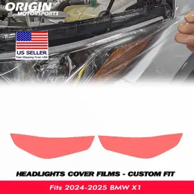 Ppfht-30088 Originmotorsports Precut Headlights Protection Clear Covers Bra Film Kit Ppf Fits 2024-2025 Bmw X1