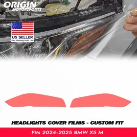 Ppfht-30092 Originmotorsports Precut Headlights Protection Clear Covers Bra Film Kit Fits 2024-2025 Bmw X5 M