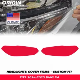 Ppfht-30099 Originmotorsports Precut Headlights Protection Clear Covers Bra Film Kit Ppf Fits 2024-2025 Bmw X4