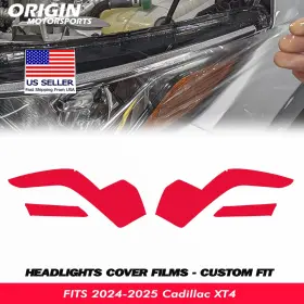 Ppfht-30114 Originmotorsports Precut Headlights Protection Clear Covers Bra Fits 2024-2025 Cadillac Xt4