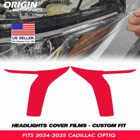 Ppfht-30115 Originmotorsports Precut Headlights Protection Clear Covers Bra Fits 2024-2026 Cadillac Optiq