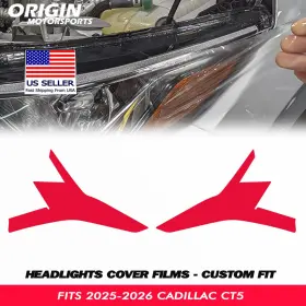Ppfht-30116 Originmotorsports Precut Headlights Protection Clear Covers Bra Fits 2025-2026 Cadillac Ct5