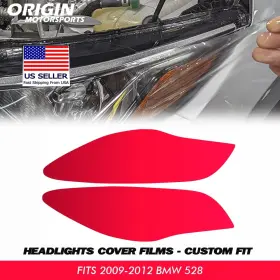 Originmotorsports Ppfht-42616 Precut Headlights Protection Clear Covers Bra Film Ppf Fits 2009-2012 Bmw 528