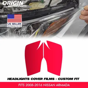 Originmotorsports Ppfht-42785 Precut Headlights Protection Clear Covers Bra Ppf For 2008-2016 Nissan Armada