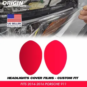 Originmotorsports Ppfht-42795 Precut Headlights Protection Clear Covers Bra Film Ppf For 2014-2016 Porsche 911
