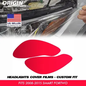 Originmotorsports Ppfht-43088 Precut Headlights Protection Clear Covers Bra Ppf For 2008-2015 Smart Fortwo
