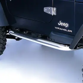 11593.04 Outland Automotive 3-inch Round Tube Side Steps Stainless Steel For Wrangler Tj