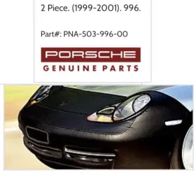 Pna-503-996-00 Porsche Pna50399600 New Genuine 911 996 Oem Front Bra Nose Mask 996.1 99-01