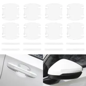 Qph7157 Qztyty 16pcs Car Door Handle Scratch 3.5 3.2 0.2inches Transparent