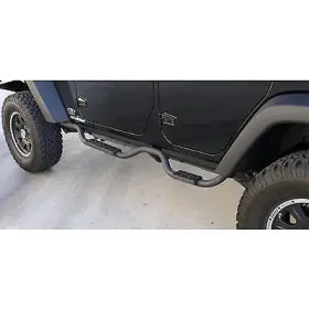 26628 Rampage Slimline Side Bar Steps Black -