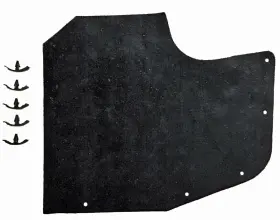 To141 Repops Automotive Reproductions Fender Dust Splash Shield For Ford Gran Torino 1974-76 2dr Rubber With Clips