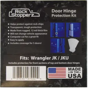 Rs-hpk-jk4dr Rock Stopperz Door Hinge Protection Kit - Compatible With Jeep Wrangler Jk/jku