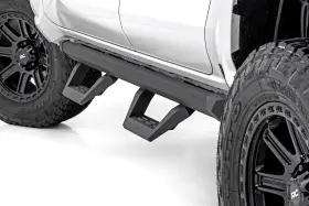 73004 Rough Country Suspension Systems Srx2 Drop Step Nerf Bars Black For 24-25 Tacoma Double Cab