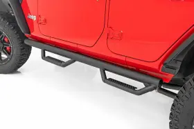 90764b Rough Country Suspension Systems 3 Inch Drop Step Nerf Bars-black For Wrangler Jk 4dr