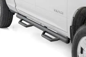 Rcd2080ccb Rough Country Suspension Systems 3 Inch Drop Step Nerf Bars-black For 09-18 Ram 1500 Crew