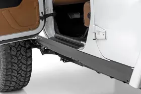 Tc13020 Rough Country Suspension Systems Trail Cladding Rocker Cladding-black For Wrangler Jk 4dr