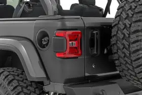Tc13026 Rough Country Suspension Systems Trail Cladding Rear Corner Guards-black For Wrangler Jl