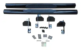 Rt26059 Rt Off-road Black Tubular Side Steps For Jeep Jk Wranglers With 2-doors