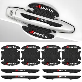 Sbulhia-6916bl Sbulhia 8 Pcs Car Door Handle Protector Anti-scratch Sports Auto Black