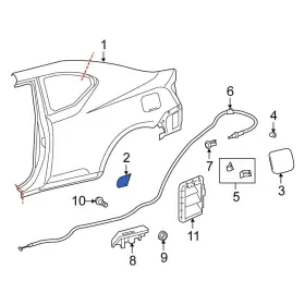 5874721010 Scion Oe For Tc 2011-2016 Rear Right Stone Guard