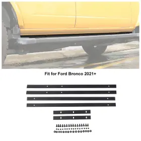Shineka2025021024 Shineka Car Side Skirt Extension Rocker Panel Splitter Lip For Ford Bronco 2021 4door