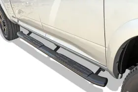40-30240 Steelcraft Black 4 Inch Oval Side Steps For 24 Toyota Tacoma Double Cab
