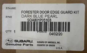 Soa801p051e8 Subaru Oem Accessories Door Edge Guard Crosstrek Dark Blue Pearl