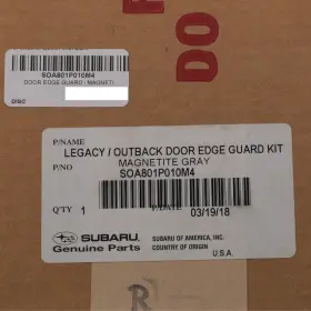 Soa801p010m4 Subaru Oem New 16-19 Legacy Door Edge Guard Magnetite Gray Metallic #2