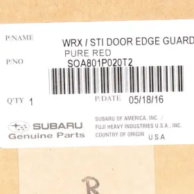Soa801p020t2 Subaru Genuine Door Edge Guard #2