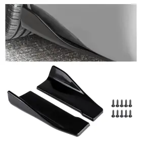 Suvnie Suvnie-1255rb 2 Pcs Rear Bumper Lip Guards Diy Car 4.72 13.77 Inches Bright Black
