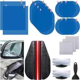 Tallew-guard-0504 Tallew 20 Pcs Waterproof Car Mirror Film Set 12 For