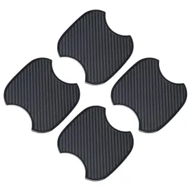 Tangsen 742089143628 4pcs Universal 3d Carbon Fiber Texture Automotive Door Tpu M Black