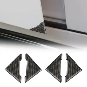 Tomall 791107171716 4 Pcs Car Door Edge Guards Anti-collision Carbon Fiber-black