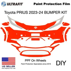 1493736s0a Toyota Prius 2023-2024 Pre-cut Kit Diy Bumper Ppf Gloss