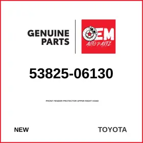 Toyota 53825-06130 Genuine Front Fender Protector Upper Right Hand