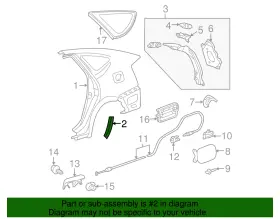 58745-47010 Toyota Genuine Quarter Panel Protector #2